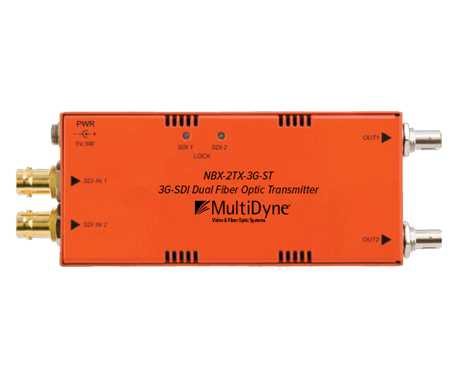 3G/HD/SDSDI Dual Fiber Optic Transmitter ST Connectors Fiber Optics