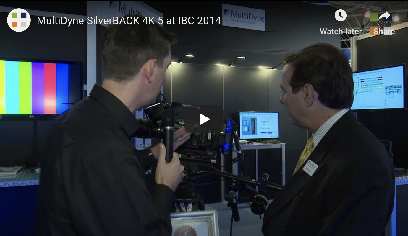 Jim Hurwitz unveils MultiDyne SilverBACK 4K5 at IBC 2014